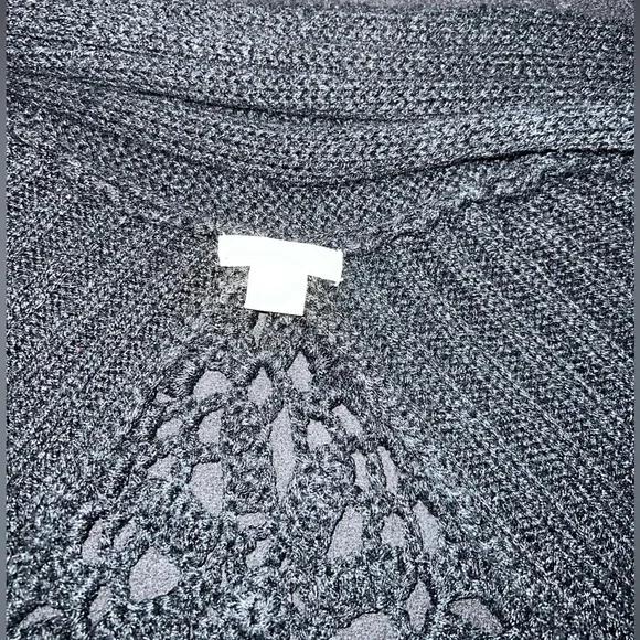 Xhileration long black sweater cardigan open front - Picture 3 of 3